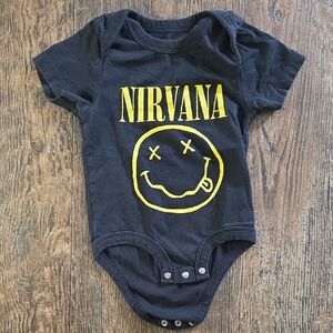 NIRVANA Black and Yellow Baby Bodysuit